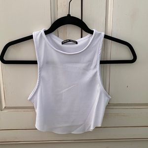 Cropped white tank